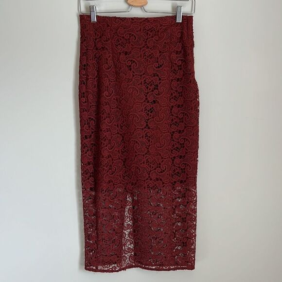 Zara Lace Midi Skirt Y2K Size Small or 26 - Picture 1 of 6
